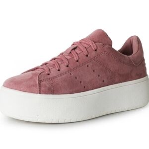 J. Adams Platform Sneakers Womens 6.5 Pink Suede Lace Up Flatform Shoes